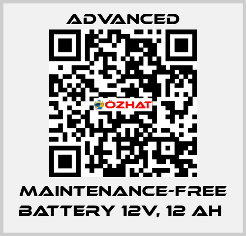 Maintenance-Free Battery 12V, 12 Ah  Advanced