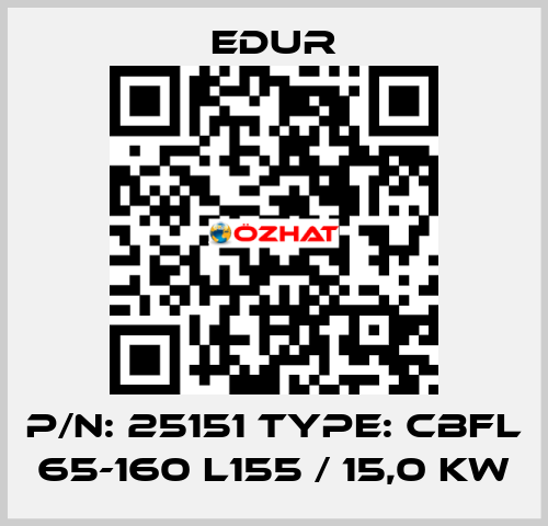 P/N: 25151 Type: CBFL 65-160 L155 / 15,0 KW Edur