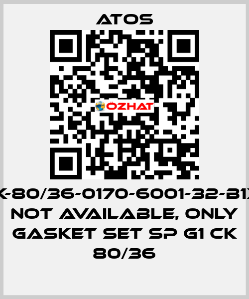 CK-80/36-0170-6001-32-B1X1 not available, only gasket set SP G1 CK 80/36 Atos