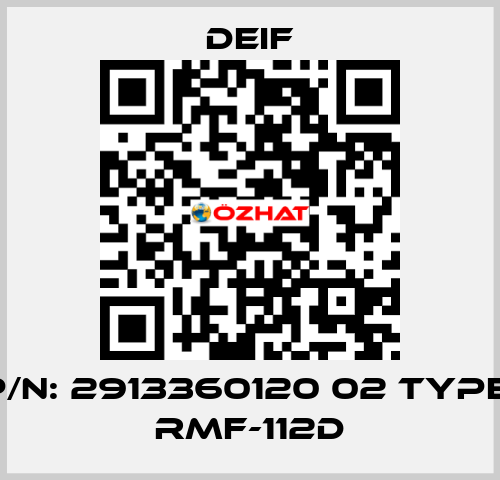 P/N: 2913360120 02 Type: RMF-112D Deif