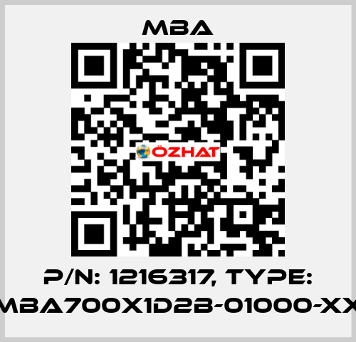 P/N: 1216317, Type: MBA700X1D2B-01000-XX MBA