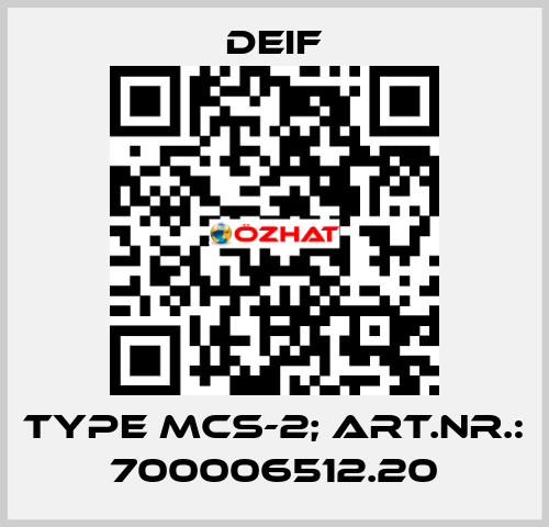 Type MCS-2; Art.nr.: 700006512.20 Deif