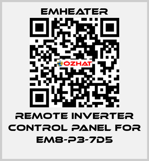 Remote inverter control panel for EM8-P3-7d5 EMHEATER