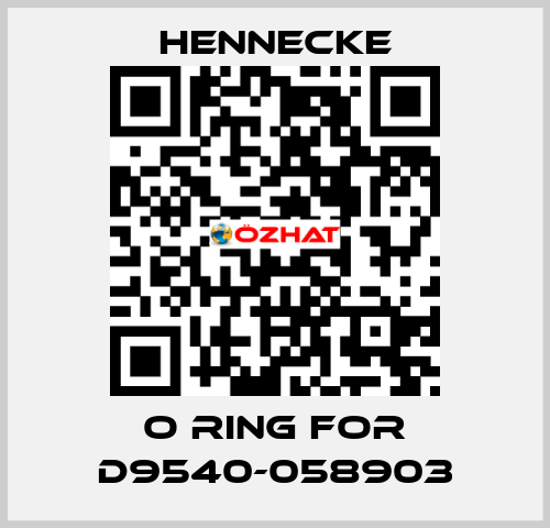 O Ring for D9540-058903 Hennecke