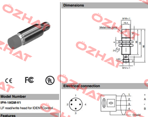 p/n: 121115, Type: IPH-18GM-V1 Pepperl-Fuchs