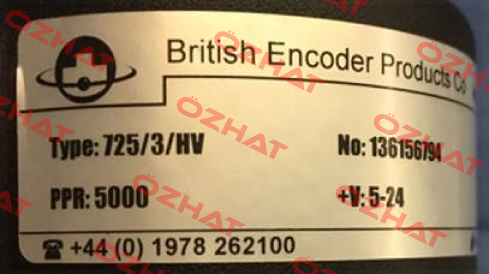 725/3-S-F1-5000-Q-HV-2-SY-ST-IP50 British Encoder