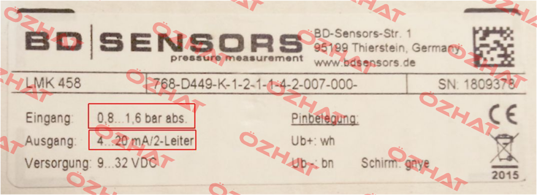 LMK 458  Bd Sensors