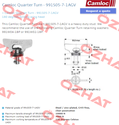 991S05-7-1AGV Camloc