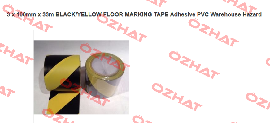 Black/Yellow Vinyl Hazard Tape  3M