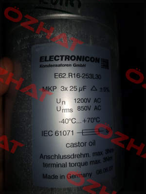 E62.R16-253L30 Electronicon