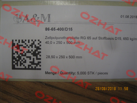 CELLASTO(R) MH24-65, RG650 ZELLIG BASF Polyurethanes