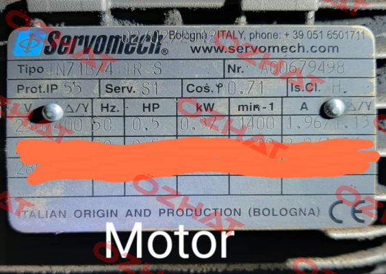 Type: IN7 1B/4 TR S A00679498 (OEM) Servomech