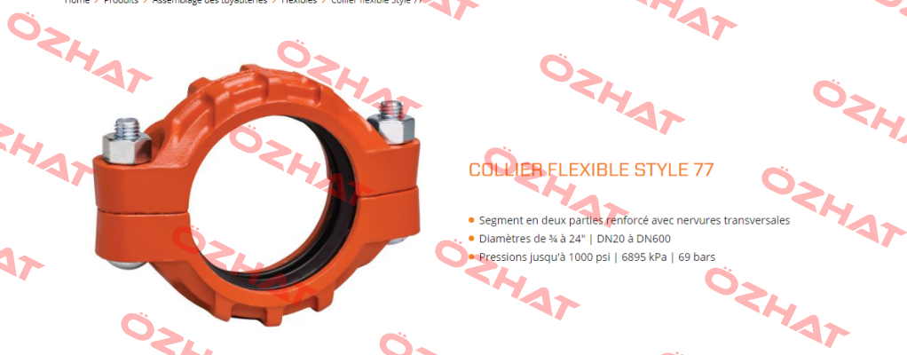 DN450/457mm/18" orange Victaulic