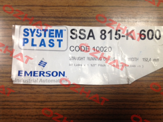 SSA815-K600 System Plast