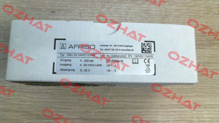 DMU 02 Vario 0/250bar G1/4B G2O2 (32854G2O2) Afriso