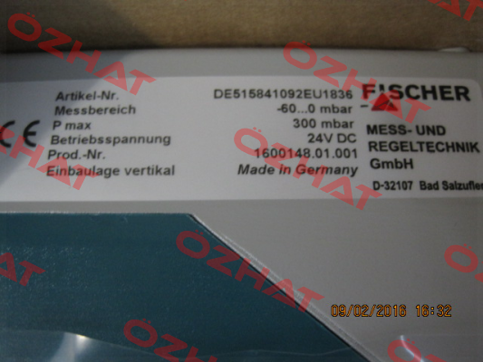 DE515841092EU1836 Fischer Mess Regeltechnik