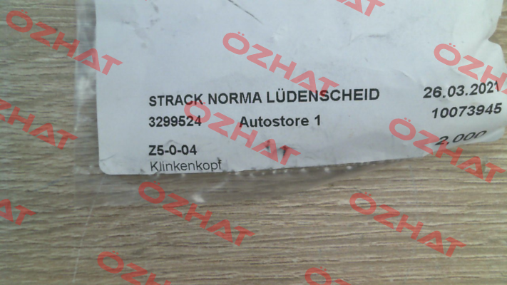 p/n: 69999; Type: Z5-0-04 Strack