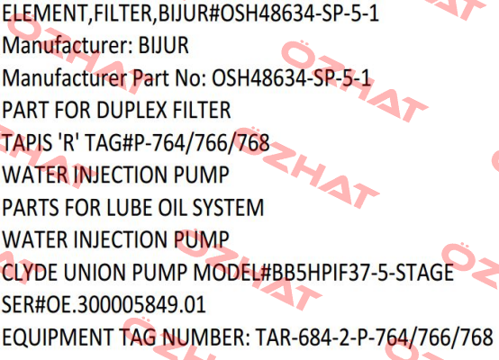 OSH48634-SP-5-1  Bijur Delimon