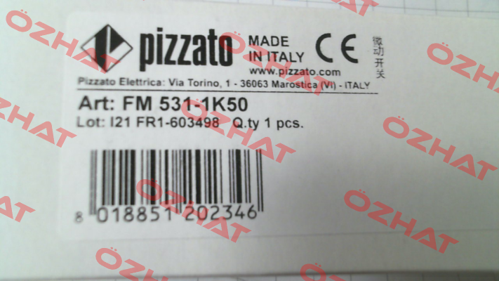 FM 531-1K50 Pizzato Elettrica