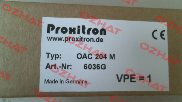 6036G / OAC 204 M Proxitron