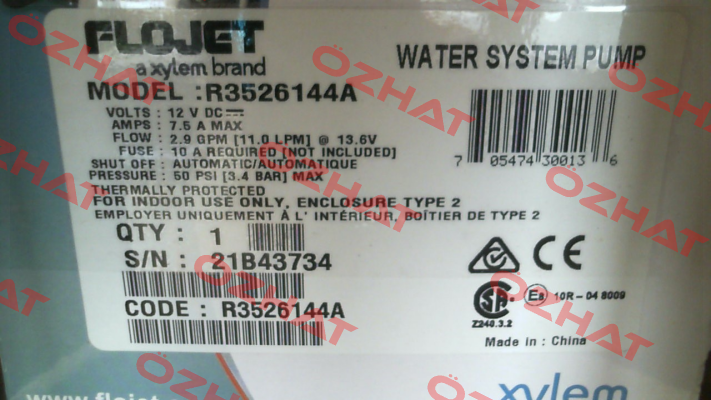 R3526-144A Flojet Pump