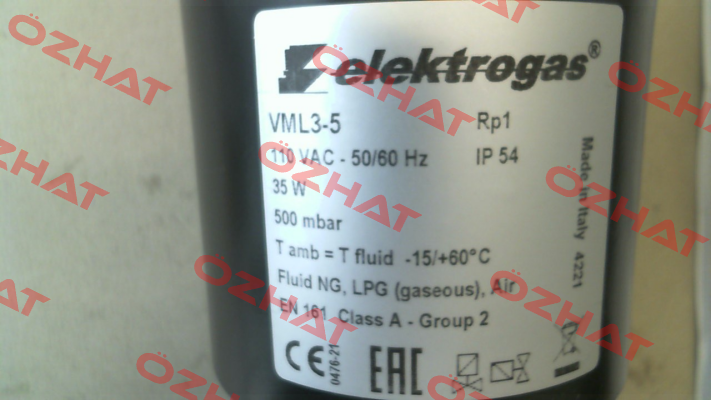 VML3-5 (110 V AC) Elektrogas