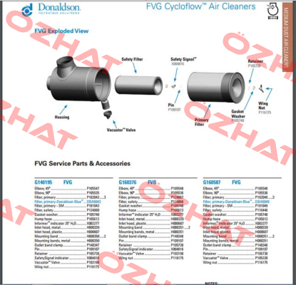 FVG160587 obsolette repl by 103-7663   Donaldson