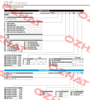 FHP-500-3-V-A-F7-A10-S-P01 MP Filtri