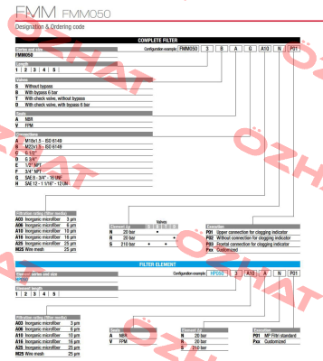 FMM-050-3-B-A-C-A10-N-P01 MP Filtri