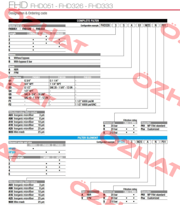 FHD-051-3-B-A-G1-M25-N-P01 MP Filtri