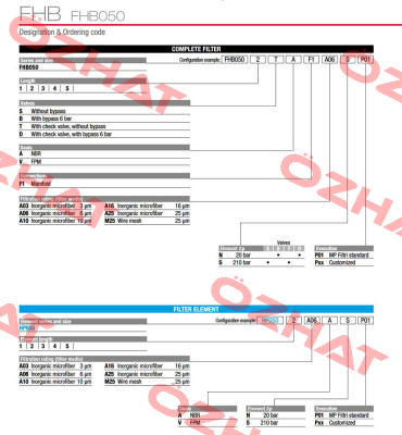 FHB-050-2-S-A-F1-A25-S-P01 MP Filtri