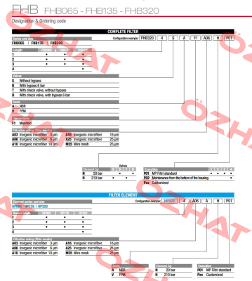 FHB-135-1-B-A-F1-A10-N-P01 MP Filtri