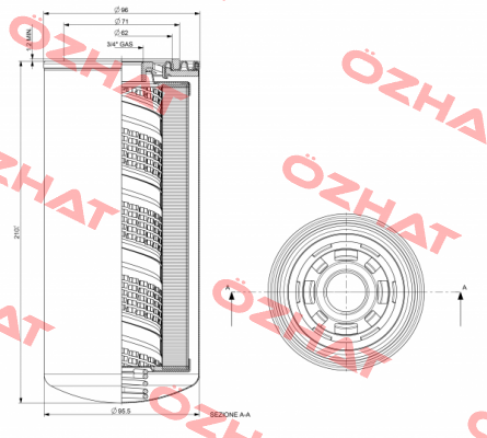 P/N: 1103 Type: CS-150-A03-A MP Filtri